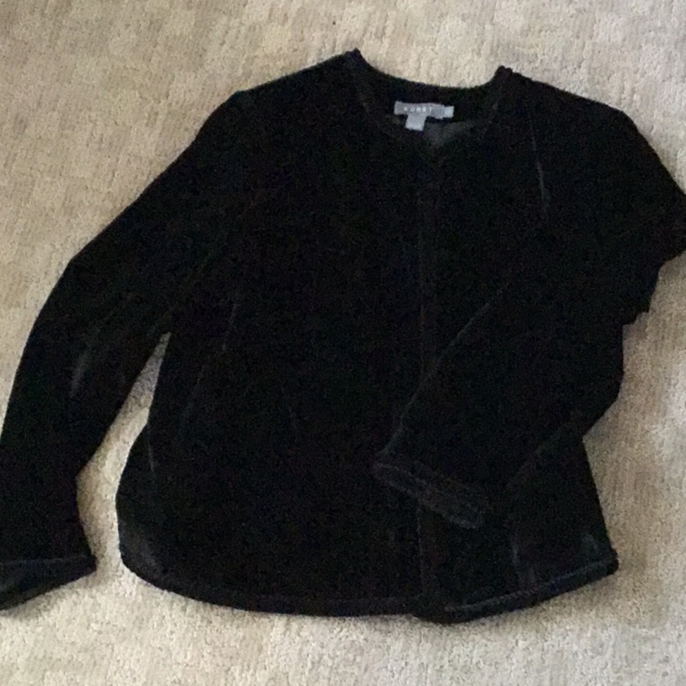 Koret Black Velvet Blazer Size Lg